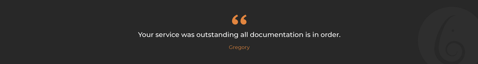 Gregory-Testmonial